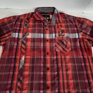 Flirt Boy Long Sleeve Button Down Shirt Irregular Size See Note In Description